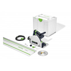 SCIE PLONGEANTE 1200W FESTOOL TS 55 FEBQ-PLUS-FS - RAIL DE GUIDAGE - COFFRET SYSTAINER SYS3