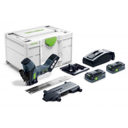SCIE POUR MATÉRIAUX ISOLANTS 18V FESTOOL ISC 240 - 2 BATTERIES 4,0 AH - CHARGEUR - COFFRET SYSTAINER