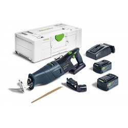 SCIE SABRE 18V FESTOOL RSC 18 - 2 BATTERIES 5AH - CHARGEUR RAPIDE - COFFRET SYSTAINER³