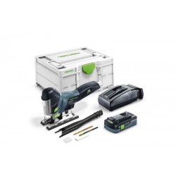 SCIE SAUTEUSE 18V FESTOOL CARVEX PSC 420 HPC 4 EBI-PLUS BATTERIE 4AH - CHARGEUR TCL 6 - COFFRET SYSTAINER³