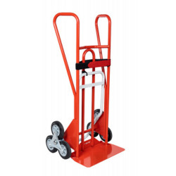 DIABLE 250KG TOLE ROUES ETOILE CAOUTCHOUC AVEC BAVETTE FIXE ET/OU REPLIABLE