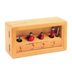 COFFRET EN BOIS AVEC 4 FRAISES POUR DÉFONCEUSE FREUD MODÈLE 02255