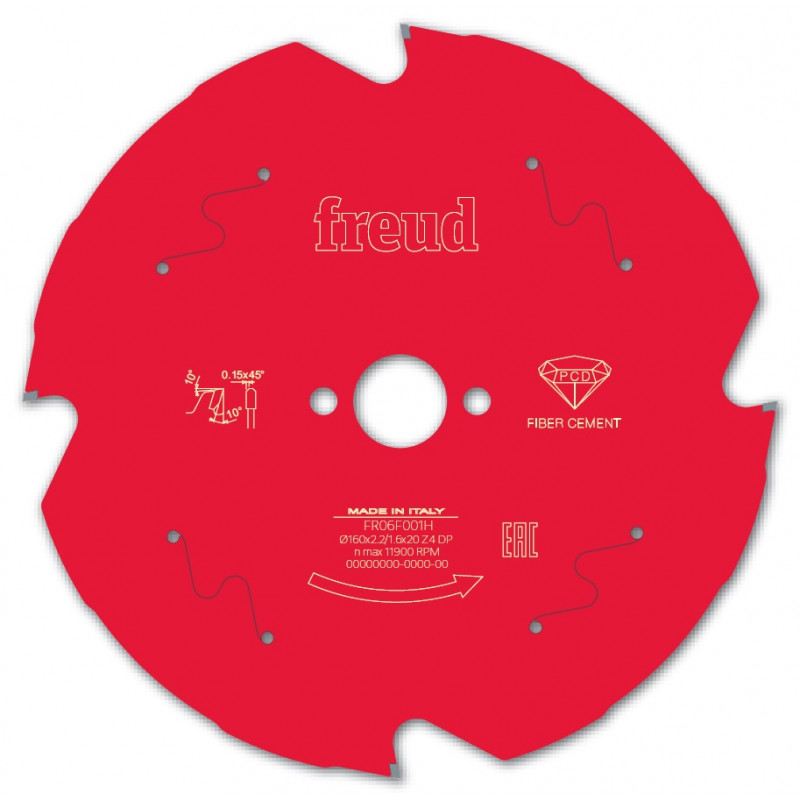 LAME DE SCIE CIRCULAIRE POUR PANNEAUX EN FIBRE-CIMENT FREUD