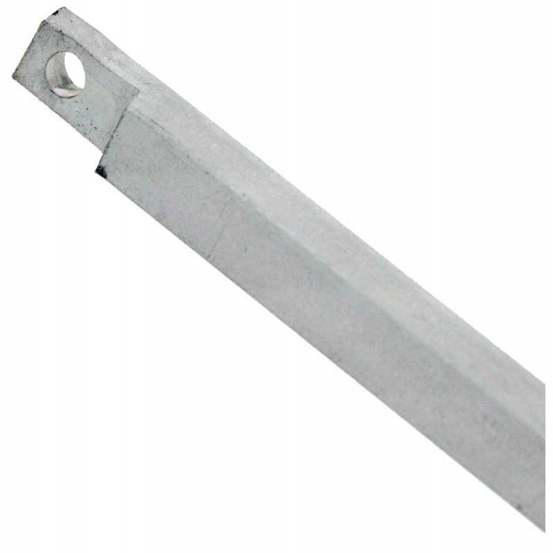 TRINGLE CARRÉE EN ACIER ZINGUÉ POUR CRÉMONES POMPIER - MODÈLE FUHR