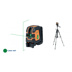 PACK LASER CROIX ET TREPIED COLONNE GEO1X-GREEN SET
