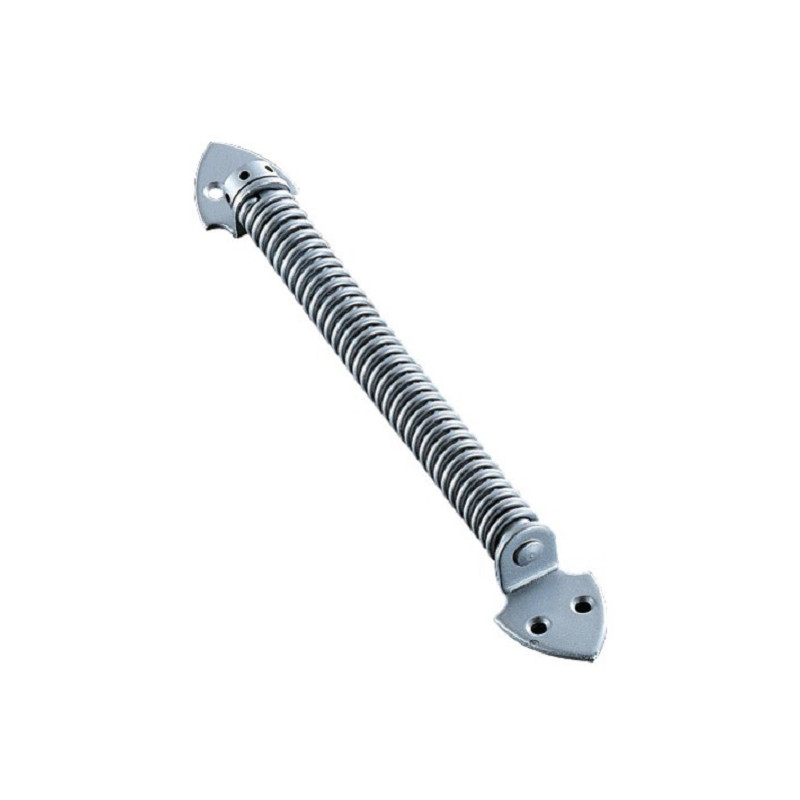 FERME-PORTE À RESSORT SPIRAL GROOM AVEC FINITION ACIER ARGENTÉ