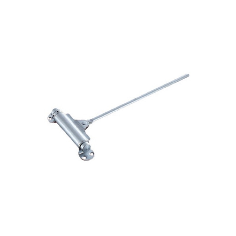 FERME-PORTE GROOM TIREX À TIGE, GALET SIMPLE, FINITION ARGENT