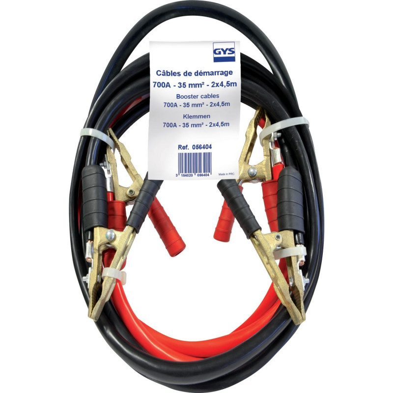 CABLES DE DEMARRAGE 700A 35mm² L. 2X4.5M