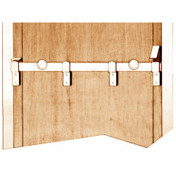 BARRE DE SÉCURITÉ HERCULE EN ACIER BICHROMATÉ AVEC BOUTONS – MODÈLE 444