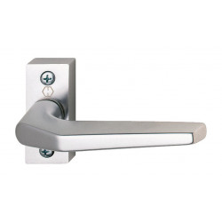 ENSEMBLE DE POIGNÉES SUR ROSACES FRANKFURT EN ALUMINIUM POUR MENUISERIE MÉTALLIQUE