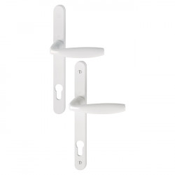 ENSEMBLE SUR PLAQUE NEW YORK CARRÉ 8 MM, MONTAGE RAPIDE, ENTRAXE 92 MM, FINITION BLANC