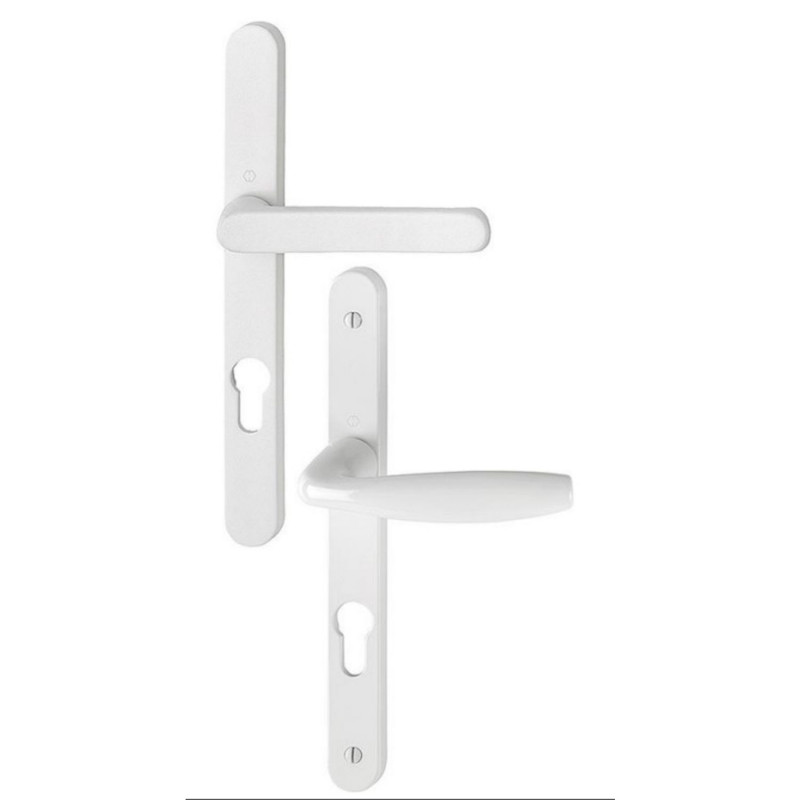 SET DE POIGNÉES HOPPE NEW YORK ALUMINIUM, PLAQUES ÉTROITES, ENTRAXE 70