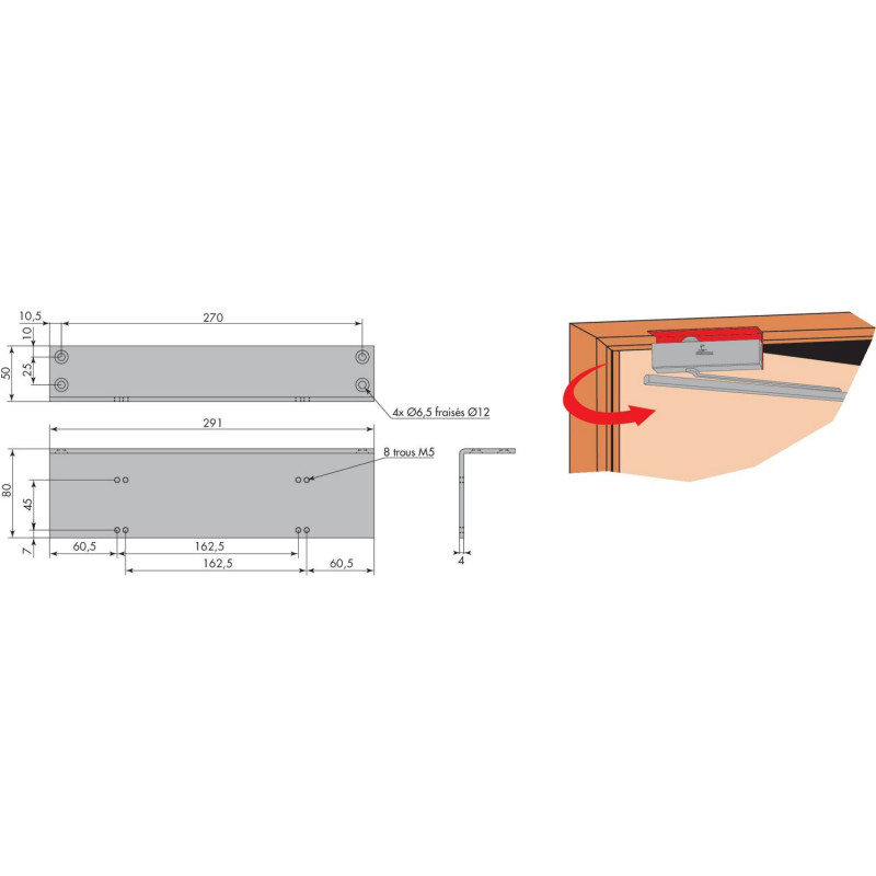 ACCESSOIRES POUR FERME-PORTES HR500 HERACLES