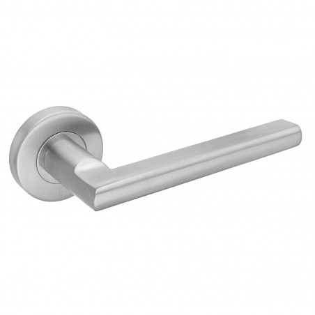 BÉQUILLE DOUBLE SEMI MASSIVE SUR ROSACE INOX JADE 1594 HERACLES