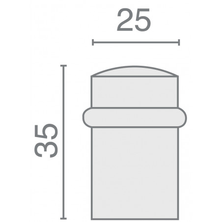 BUTOIR DE SOL EN INOX BROSSÉ MODÈLE 2535 HERACLES