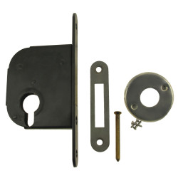 COFFRE À LARDER JPM NOIR, PETIT MODÈLE, MONOPOINT, PÊNE DORMANT, AXE 50 MM