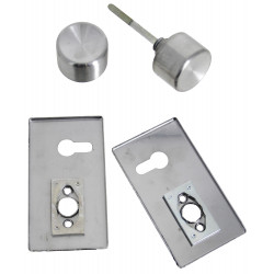 ENSEMBLE BOUTON SUR PLAQUE INOX BROSSÉ BRICARD - 2036021