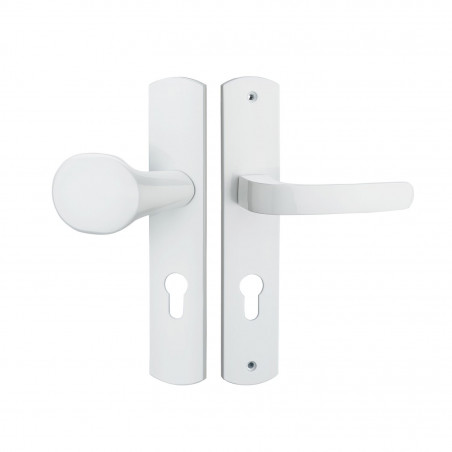 ENSEMBLE DE POIGNÉES SUR PLAQUES ELFE ÉLÉGANCE HÉRACLÈS, ENTRAXE 195 MM, ZAMAK