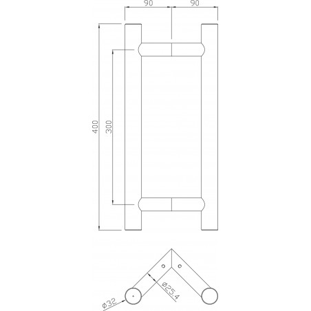 ENSEMBLE DE POIGNÉES TUBULAIRES INOX - SÉRIE 5240 HERACLES