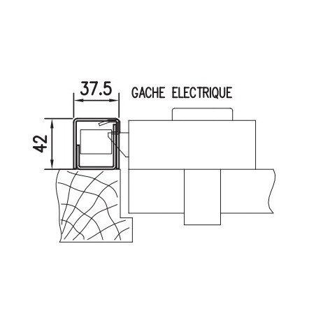 GÂCHE ÉLECTRIQUE POUR SERRURE CARÉNÉE SÉSAME 1 HERACLES