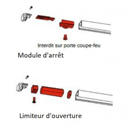 KIT D'ACCESSOIRES POUR FERME-PORTES HR400 HERACLES