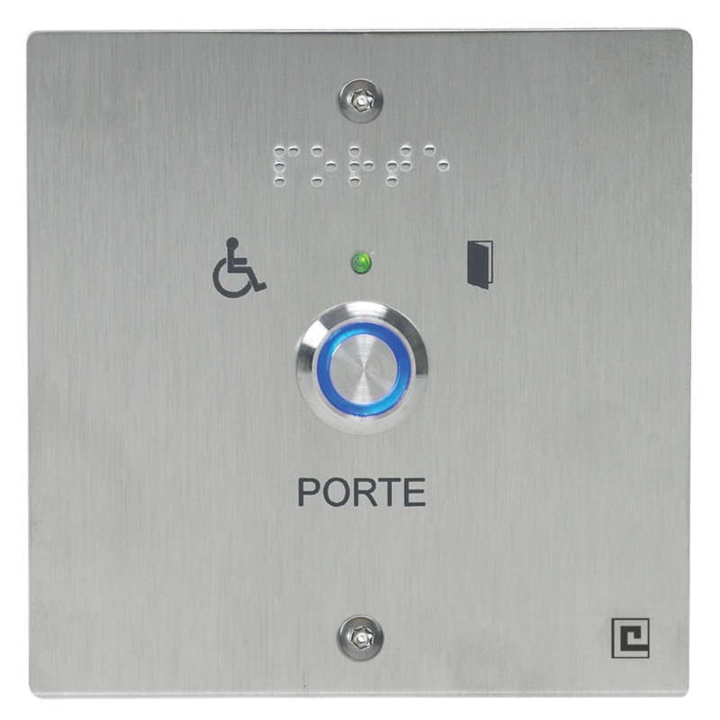 PLAQUES INOX AVEC BOUTONS POUSSOIRS CONFORMES LOI PMR HERACLES