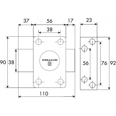 VERROU À BOUTON HERACLES - CITY