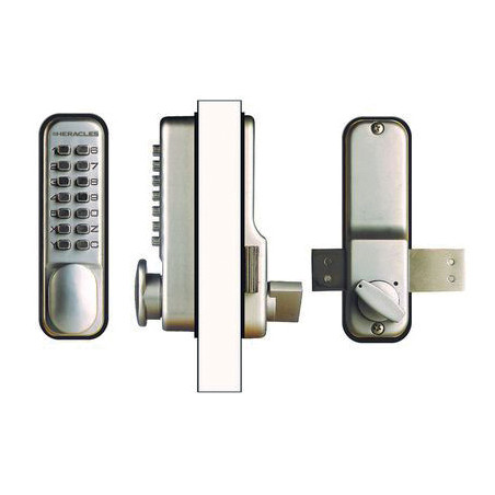 VERROU MÉCANIQUE À CODE RÉVERSIBLE GRIS MÉTALLISÉ HERACLES HCODE