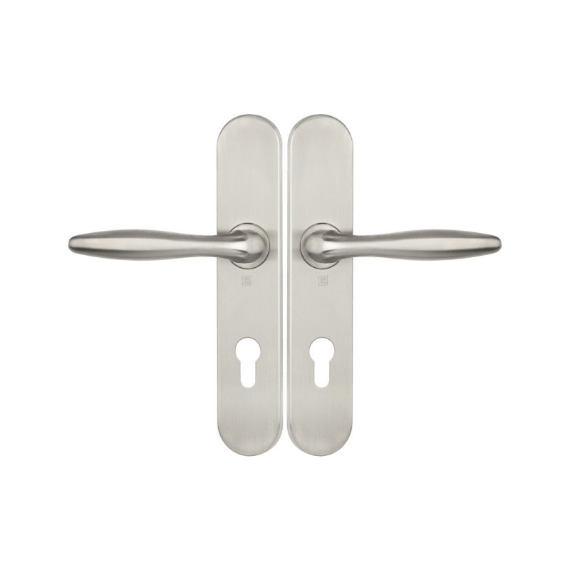 ENSEMBLE DE POIGNÉES SUR PLAQUE EN ACIER INOXYDABLE SÉRIE 1594 JADE - HERACLES