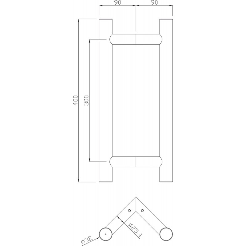 ENSEMBLE DE POIGNÉES TUBULAIRES INOX - SÉRIE 5240 HERACLES