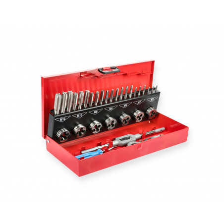 ENSEMBLE DE 32 TARAUDS MANUELS ET FILIÈRES HANGER