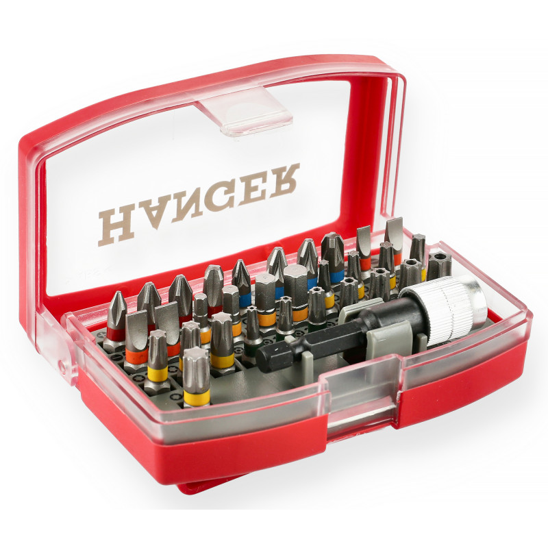 COFFRET 32 EMBOUTS DE VISSAGE COLORÉS HANGER