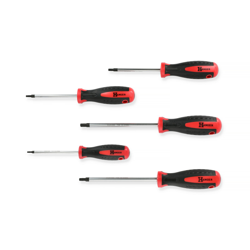 ENSEMBLE DE 5 TOURNEVIS ÉTOILE PERCÉE HANGER - MODÈLE 131091