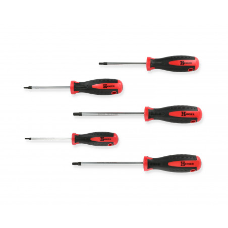 ENSEMBLE DE 5 TOURNEVIS ÉTOILE PERCÉE HANGER - MODÈLE 131091