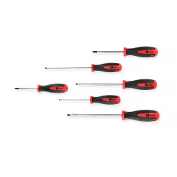 ENSEMBLE DE 6 TOURNEVIS HANGER À TÊTE FENTE ET CRUCIFORME PZ - MODÈLE 131090