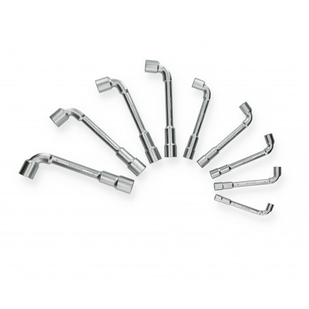 ENSEMBLE DE 9 CLÉS À PIPE DÉBOUCHÉES 6 X 12 PANS HANGER