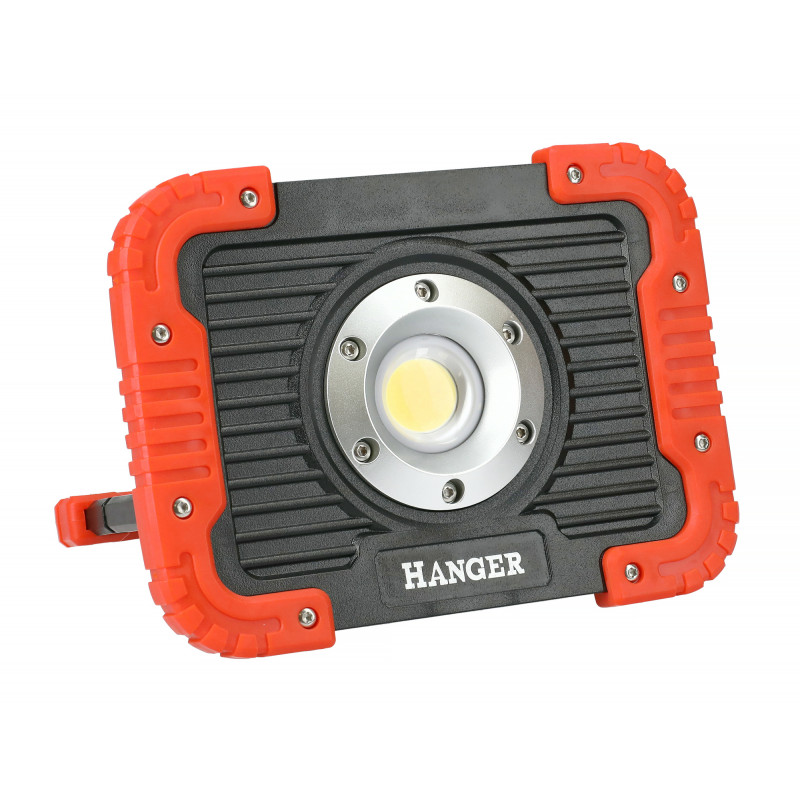 PROJECTEUR DE CHANTIER LED 10W HANGER EXTRA PLAT SUR BATTERIE LITHIUM - 170501