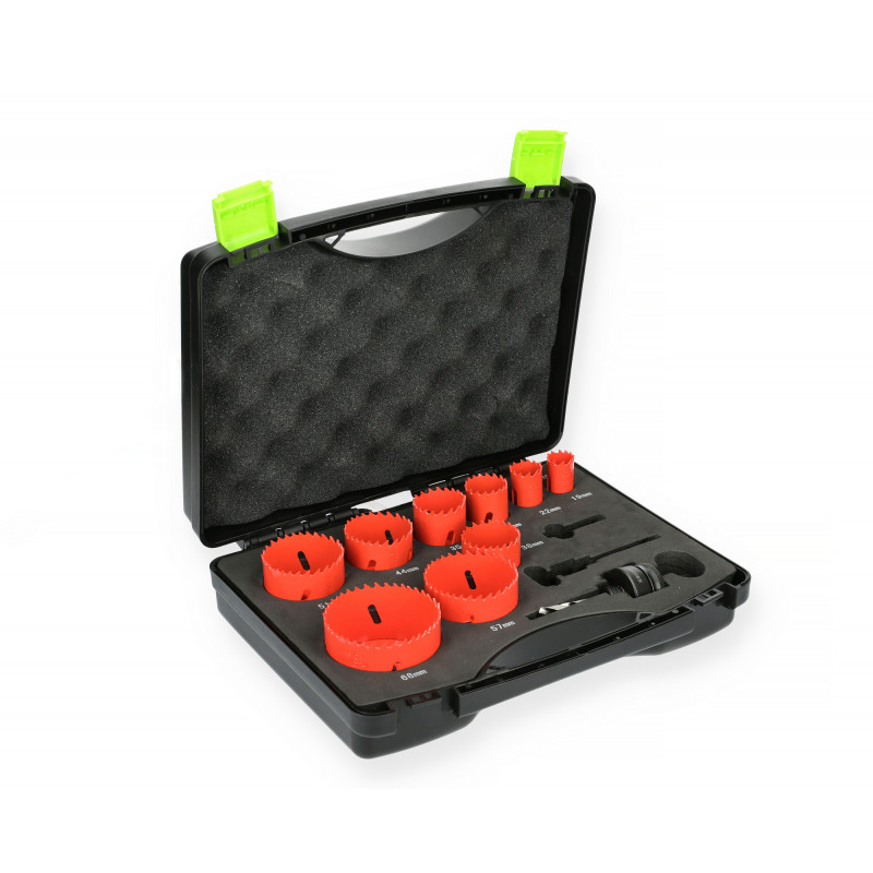 COFFRET DE 9 TRÉPANS HSS BI-MÉTAL POUR MAINTENANCE HANGER
