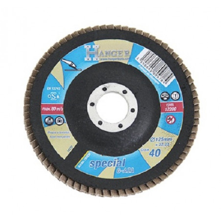 DISQUE À LAMELLE HANGER PLAT ZIRCONIUM 125 MM