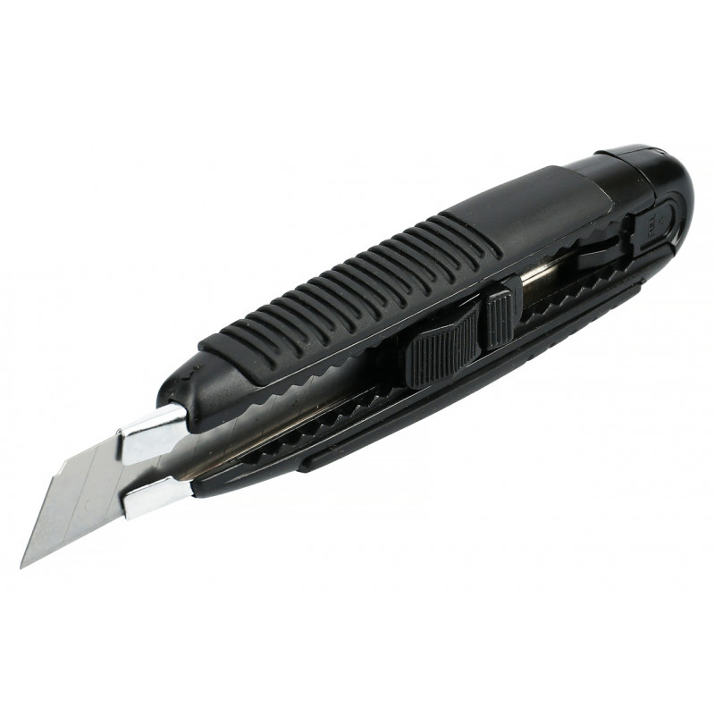 CUTTER 18MM BI-MATIÈRE AVEC CURSEUR NOIR