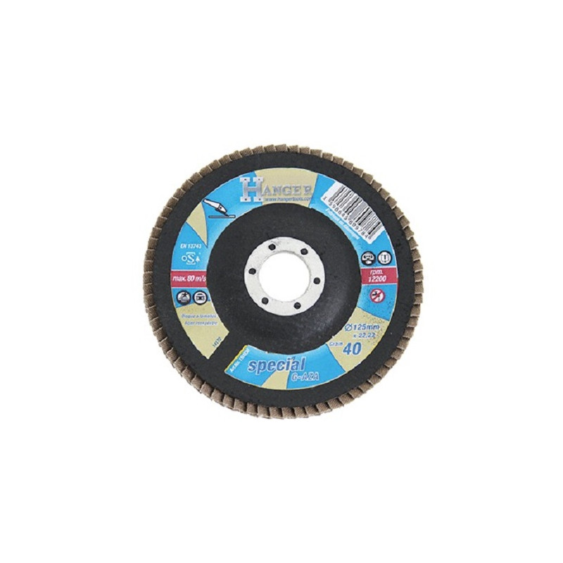 DISQUE À LAMELLE HANGER PLAT ZIRCONIUM 125 MM