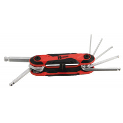 ENSEMBLE DE 7 CLÉS MÂLES SPHÉRIQUES AVEC SUPPORT - MODÈLE 250115