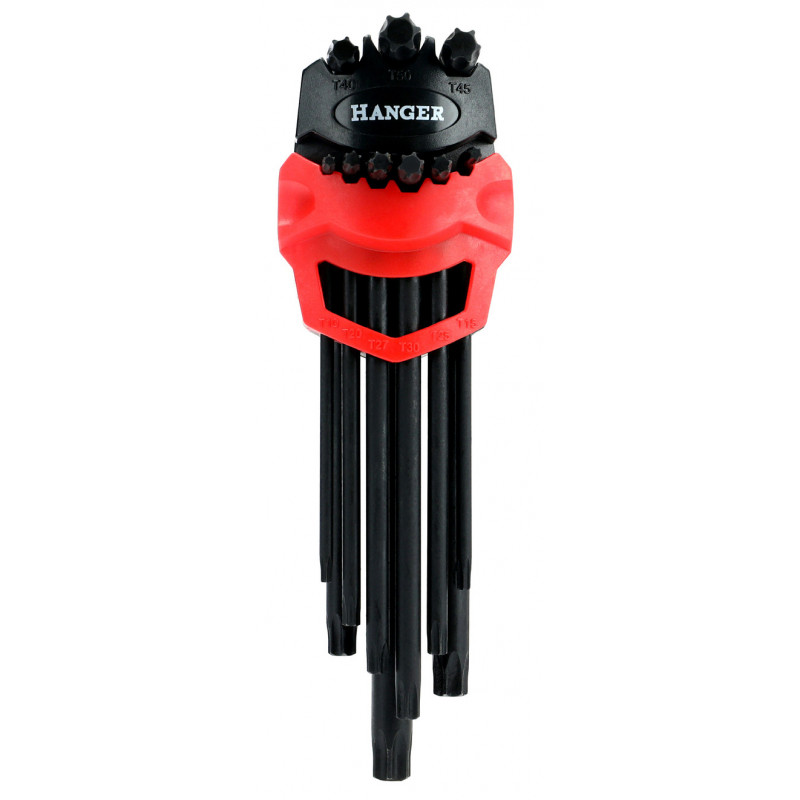 ENSEMBLE DE 9 CLÉS MÂLES ÉTOILE NOIRES AVEC ÉTUI HANGER - MODÈLE 250118