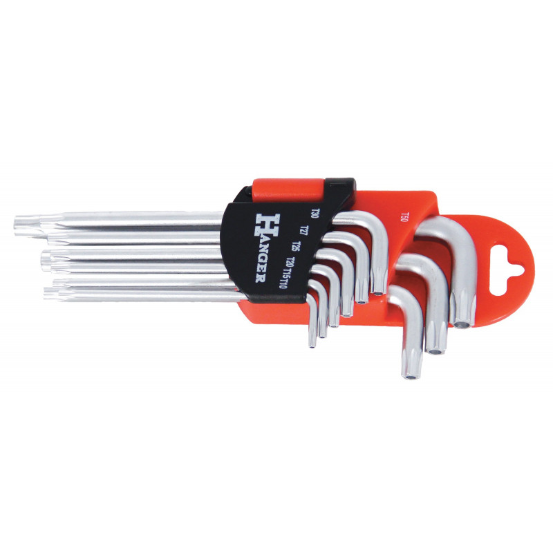 ENSEMBLE DE 9 CLÉS MÂLES ÉTOILE PERCÉE HANGER - MODÈLE 250110