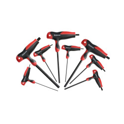 JEU DE 8 CLÉS MÂLES EN T MÉTRIQUES 6 PANS HANGER