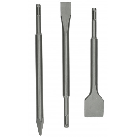 SET DE 3 BURINS SDS+ HANGER (PIC + PLAT + BÊCHE) 250 MM - 155990