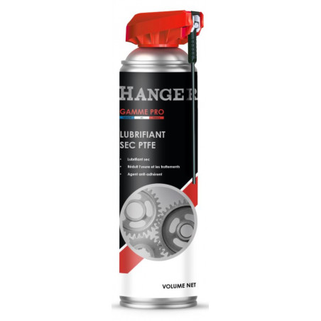 LUBRIFIANT SEC PTFE TEFLON HANGER 500 ML AVEC APPLICATEUR COBRA ROUGE - RÉF. 700303