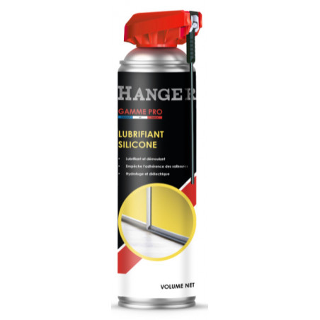 LUBRIFIANT SILICONE 400 ML HANGER AVEC TÊTE COBRA ROUGE - 700304
