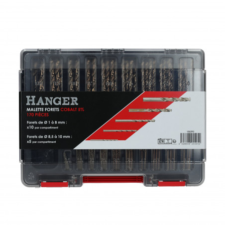 MALLETTE DE 170 FORETS EN COBALT 5% HANGER - RÉF. 155293