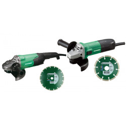 ENSEMBLE DE 2 MEULEUSES HIKOKI KG23SAYBZ (G13STA 600W/G23ST 2000W) - DISQUES DIAMANTÉS